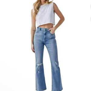 Hidden Happi High-Rise Light Blue Flare Jeans Size 31